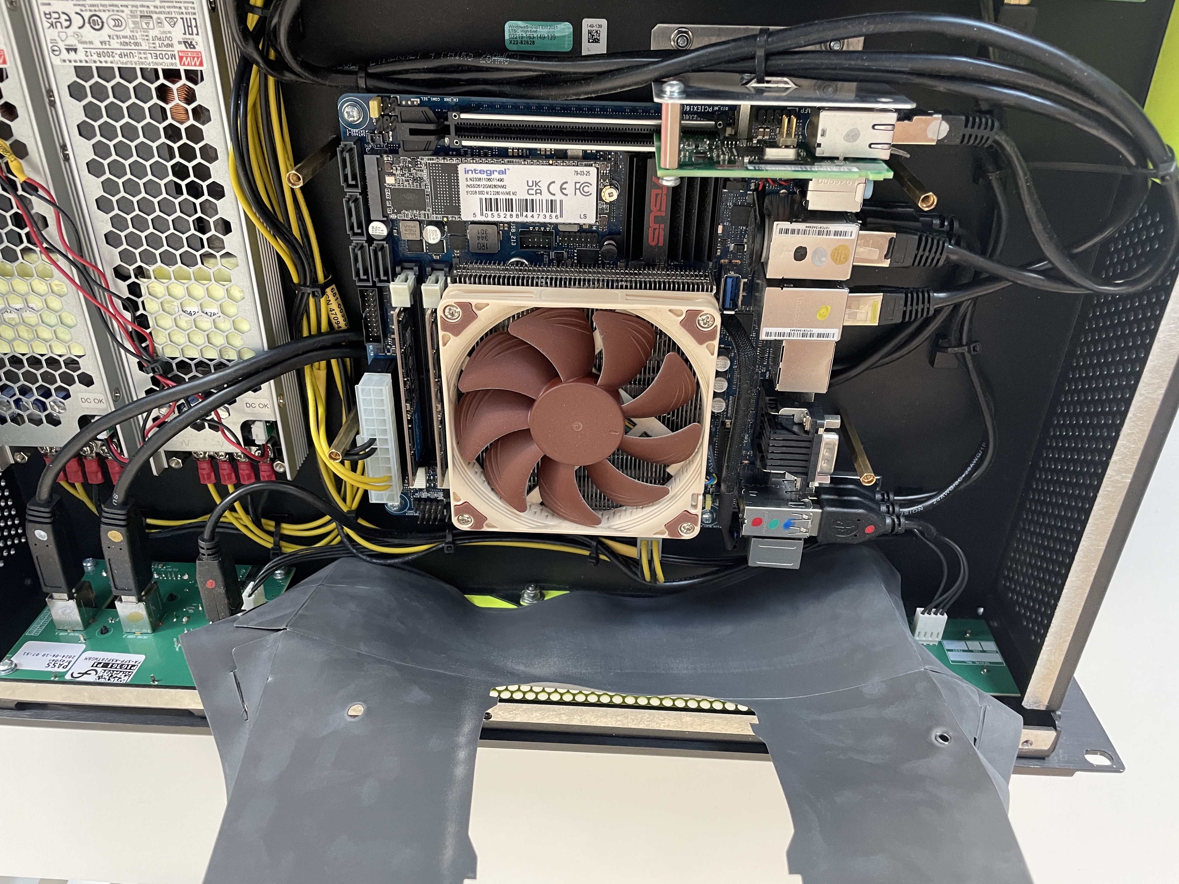The four screws securing the Noctua fan to the heatsink