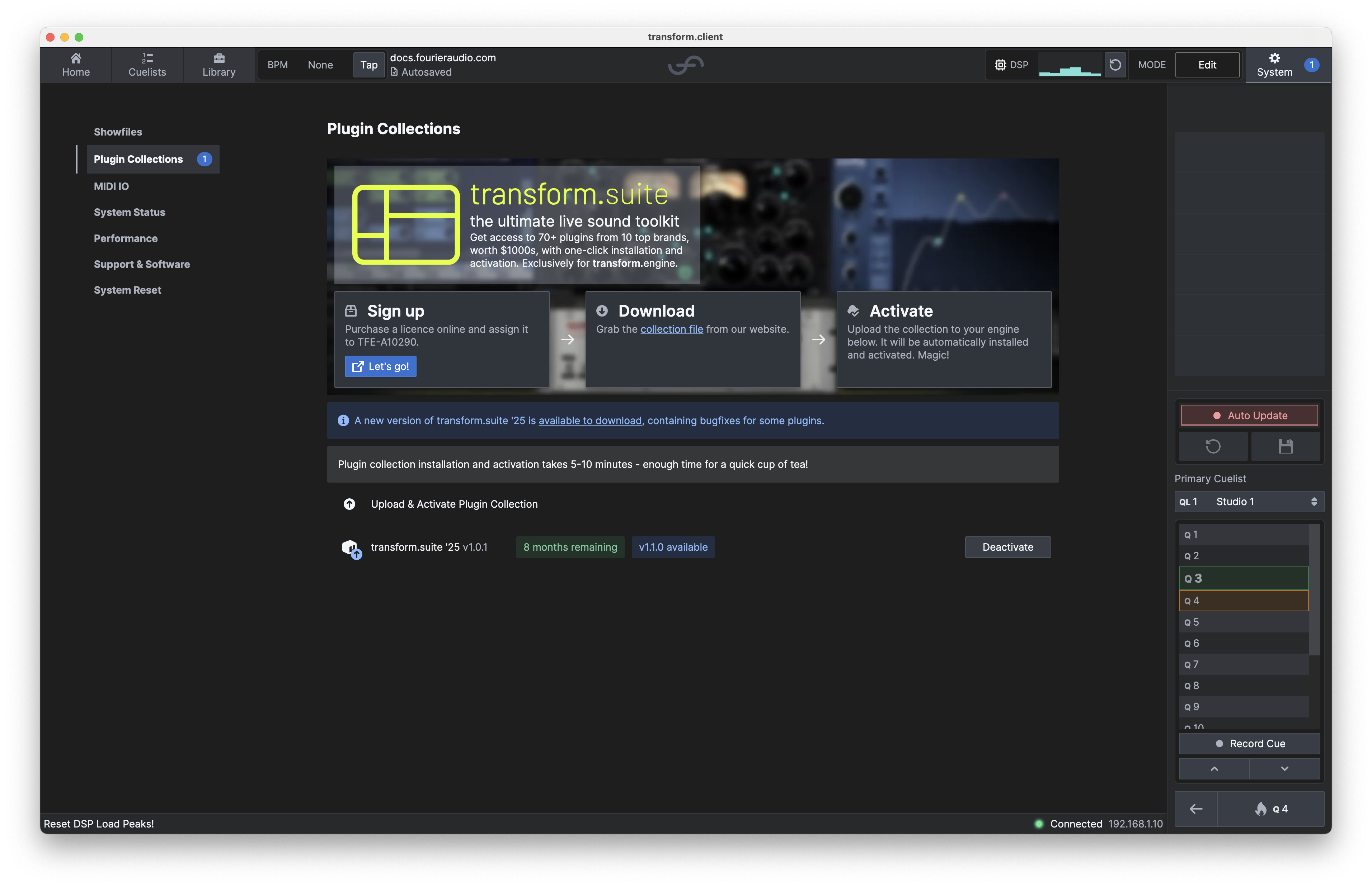 transform.client - Plugin Collections tab