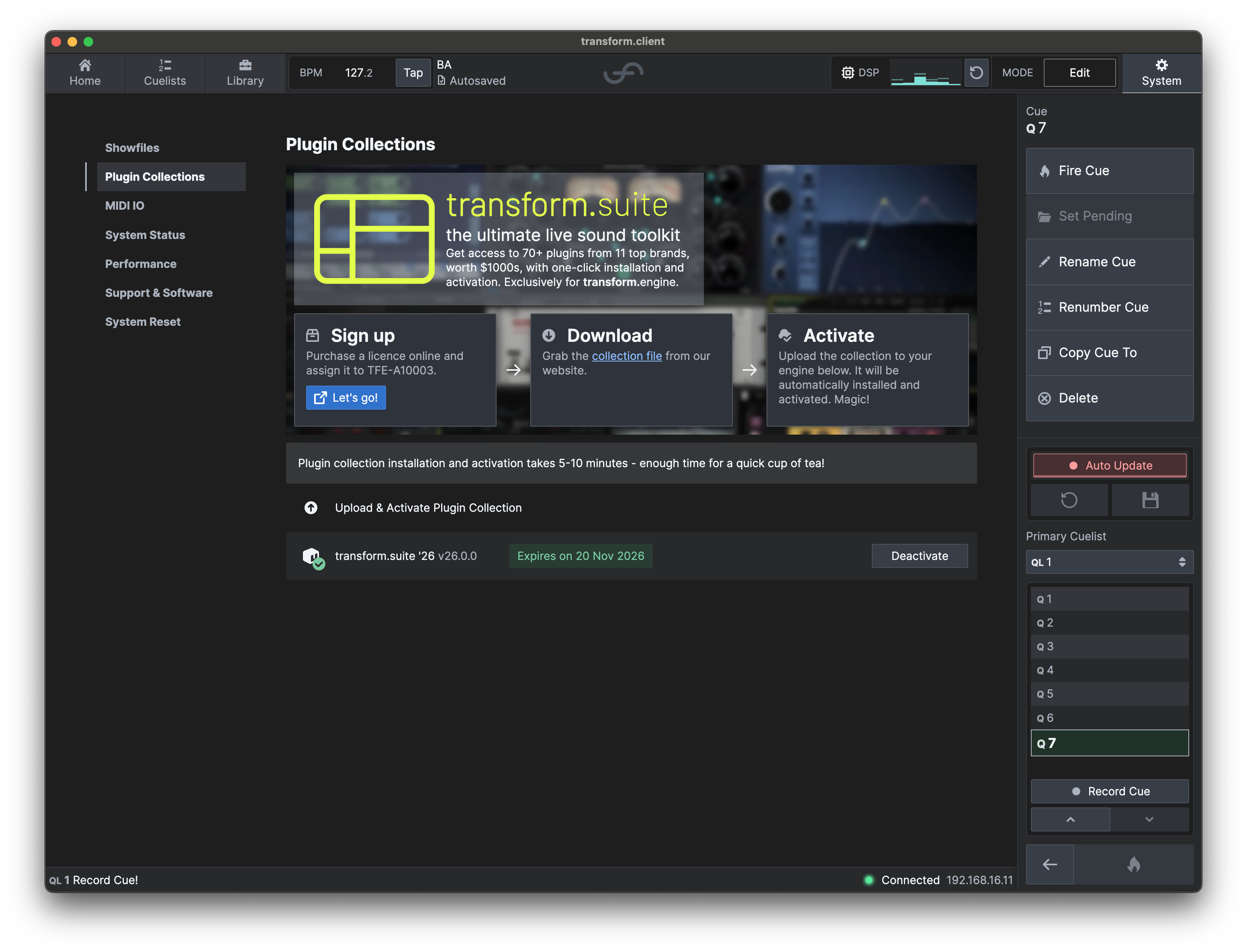 transform.client - Plugin Collections tab
